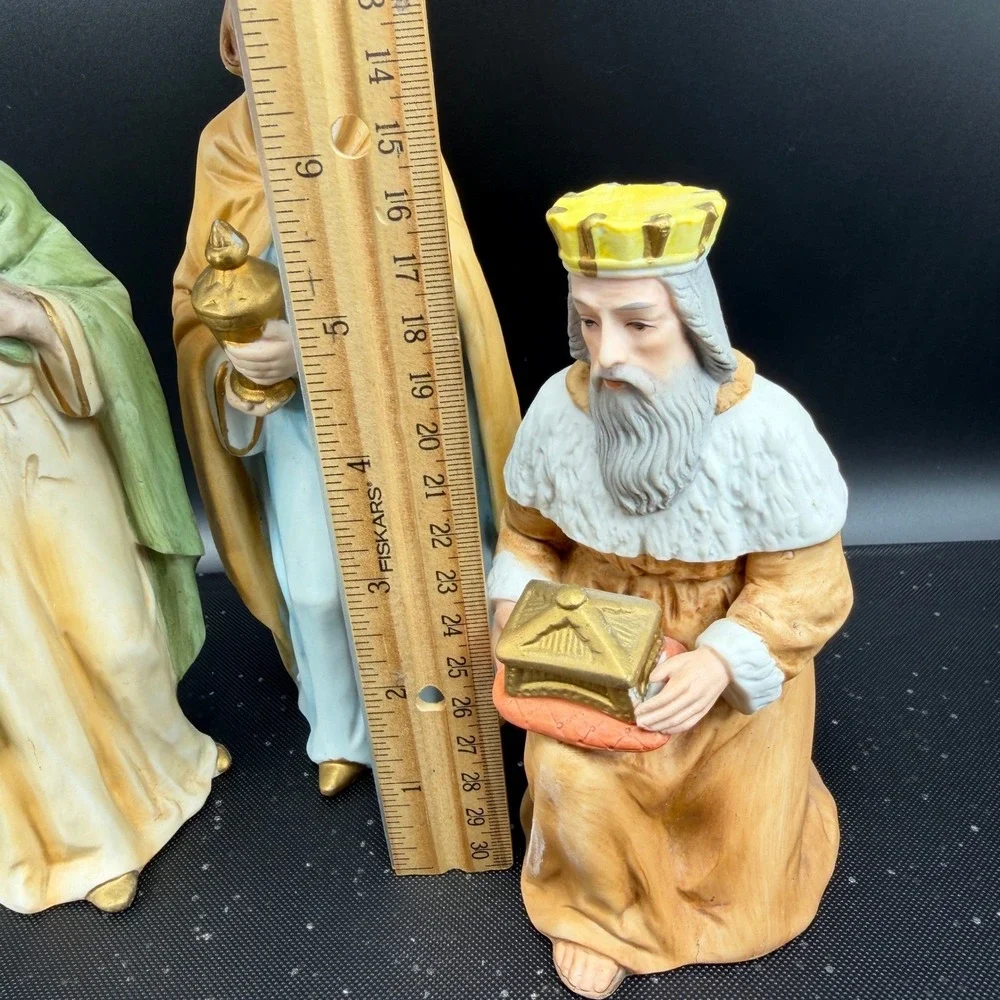 Homco Three Wise‎ Men Nativity Figurines Porcelain Christmas Magi Set of 3 Large